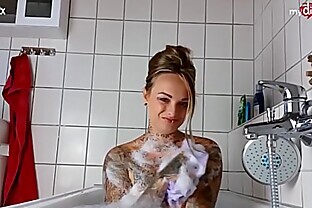 My Dirty Hobby - Tattoed babe masturbates in bathtub 6 min