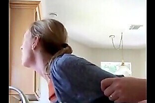 sexy big tits doggystyle in kitchen 2 min