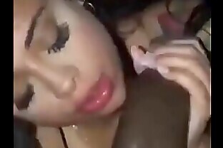 Latina challenges herself with monster BBC 2 min